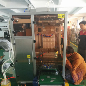 Thailand pelanggan memeriksa dan menguji mesin pembungkusan paket cecair yang dibeli